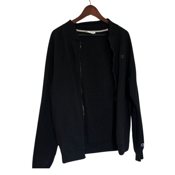 SOLD champion authentic black zip up sweatshirt size medium - Picture 2 of 8